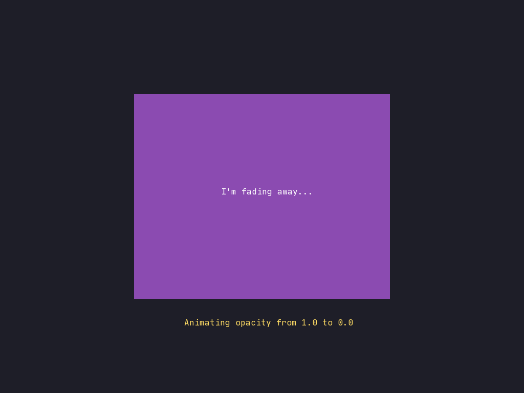 Animation Opacity preview