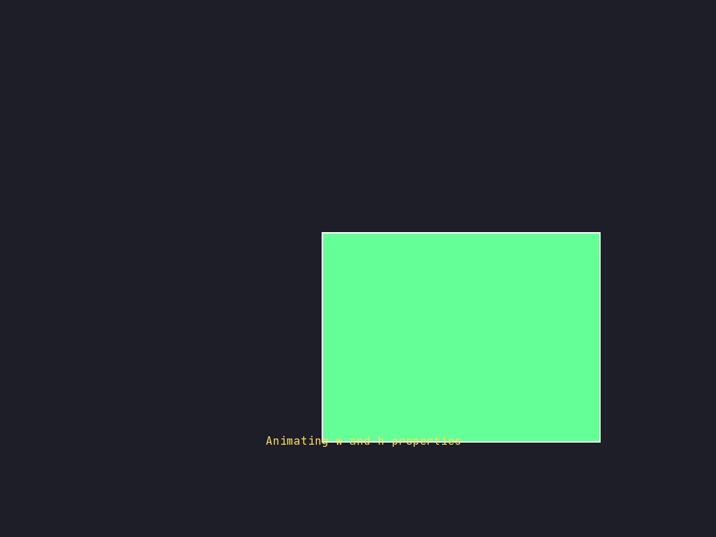 Animation Size preview