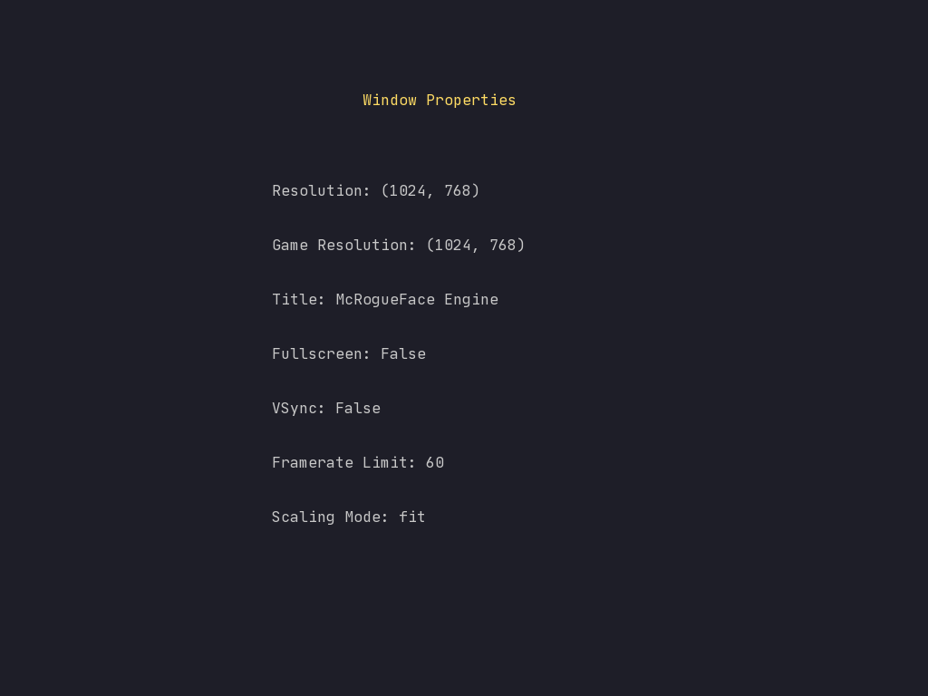 Window Properties preview