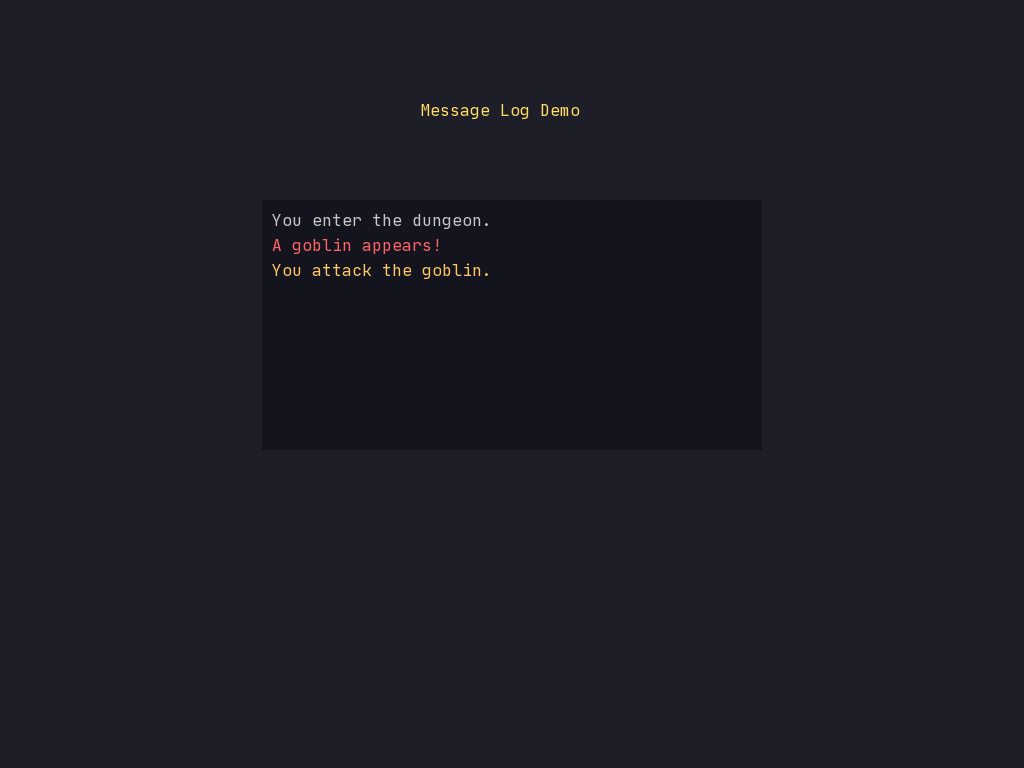 Ui Message Log preview